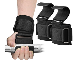 Crochets de musculation en néoprène robustes et bandes de maintien réglables pour poignets – Sangles de levage durables et antidérapantes pour soulevé de terre et entraînement de force - Product Image 2
