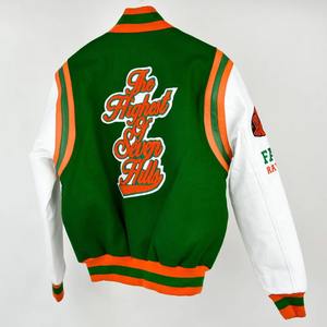 Veste universitaire personnalisée avec logo, manches en cuir, broderie, veste de baseball pour homme, veste Letterman, veste de baseball universitaire pour homme - Product Image 3