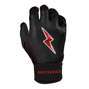 Custom Bruce Bolt Inspired Cabretta Leather Baseball Batting Gloves <b>Chrome</b> Series Long Cuff Wrist Support <b>Hook</b> Loop Marajdin - Product Image 3