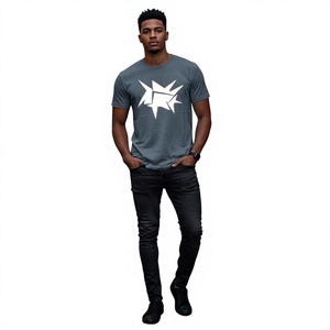 Camiseta de Hombre 100% Algodón, Lisa, con Logotipo Serigrafiado en la Parte Delantera, Cuello Redondo, Corte Regular, Informal, Transpirable - Product Image 6