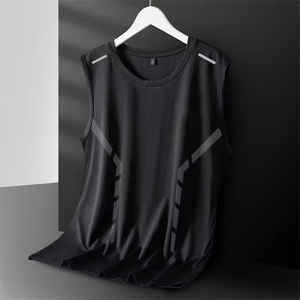 Camiseta sin Mangas Profesional de Nueva Calidad para Hombre, Moderna, Delgada, Transpirable, de Secado Rápido, Deportiva, Casual, con Hombros Anchos y Cuello Redondo - Product Image 2