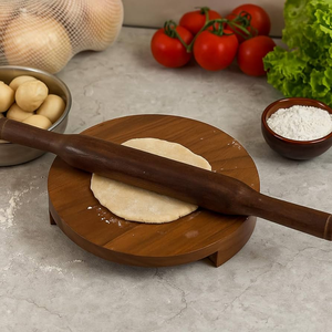 Acacia Wood Rolling Pin and Board Natural Christmas <b>Engraved</b> Baking <b>Tools</b> Best Selling Sale - Product Image 1