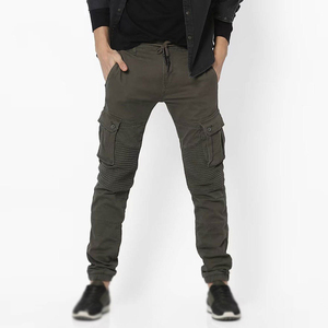 Pantalones Deportivos Casuales de Lona para Hombre, Cintura Media, Corte Recto, con Cordones Ajustables, Precio al por Mayor - Product Image 1