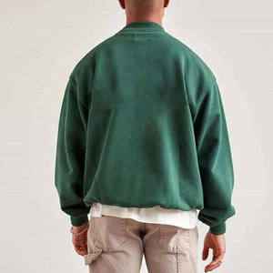 Sudadera Personalizada de Algodón Lavado Estilo Vintage con Cuello Redondo, Logotipo Estampado Desgastado, Sudadera con Capucha de Cuello Alto, Fabricante OEM ODM - Product Image 4