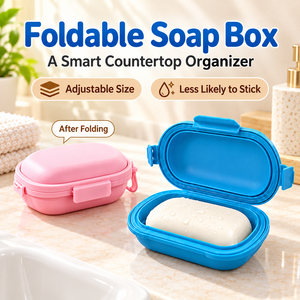 Estuche de Jabón Plegable para Viaje, Portátil, con Tapa, Contenedor Compacto para Guardar Jabón, para Baño, Camping y Viajes - Product Image 6