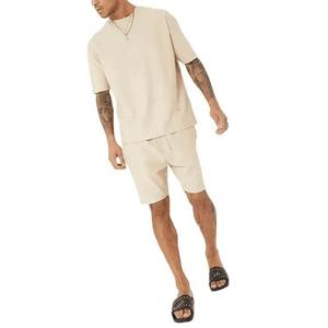 Conjunto Deportivo para Hombre, Verano, Pantalones Cortos y Camiseta de Felpa Francesa, 100% Algodón - Product Image 3