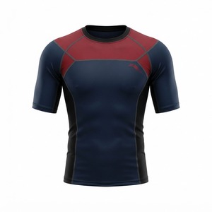 Haut de compression extensible pour homme à manches courtes, imprimé par sublimation personnalisée, pour la pratique des arts martiaux et du grappling - Product Image 2
