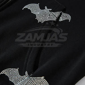 เสื้อฮู้ดผู้ชายแบบใหม่ ประดับเพชร คุณภาพพรีเมียม ดีไซน์ใหม่ ผ้าฝ้าย 100% เสื้อฮู้ดประดับเพชรสำหรับผู้ชาย - Product Image 6