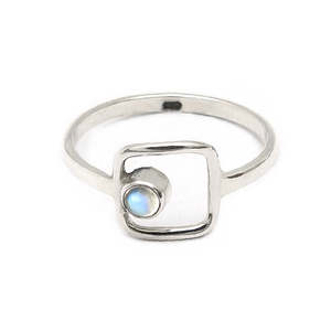Beautiful Rainbow Moonstone Gemstone <b>Ring</b> Made From <b>925</b> Sterling <b>Silver</b> Brilliant Round Cut Gemstone Bohemian Jewelry For Her - Product Image 1