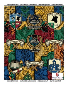 Luxury African Wax Print Fabric School Anniversary Textile OEM ODM Manufacturer Hitjem Export - Product Image 1
