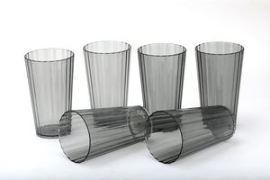 Verres en plastique incassables design pour la maison et la cuisine, pour l'eau, le lait, les jus, les cocktails, les milkshakes, les sodas, noir - Product Image 1