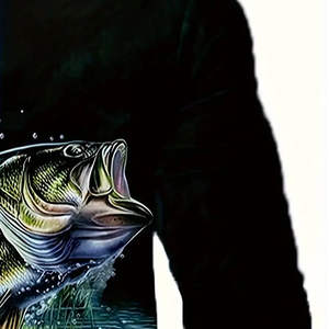 Chemise de pêche unisexe grande taille à manches longues UPF 50+, séchage rapide, respirante, protection UV, vêtements de pêche sportive - Product Image 3