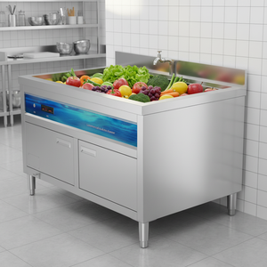 Lavadora de Alimentos para Restaurantes, Equipo de Cocina Comercial, Lavadora de Frutas y Verduras, Máquina de Limpieza con Burbujas Comercial - Product Image 1
