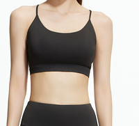 Ensemble soutien-gorge de sport doux pour femme à prix abordable, idéal pour le yoga et le fitness, ajustable, à maintien élevé, séchage rapide, couleur unie, fermeture avant