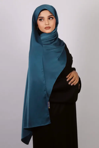 Premium Square Scarf Solid Color Breathable Long Satin Plain Hijab <b>Head</b> <b>Wrap</b> Spring Summer OEM ODM Textile Manufacturer - Product Image 6