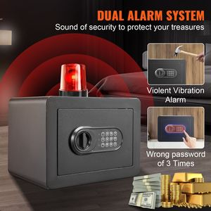 Cassaforte di Sicurezza in Acciaio da Parete da 0,5 Piedi Cubici con Tastierino Digitale e 2 Chiavi, Serrature per Mobili Domestici per Proteggere in Sicurezza Contanti e Oggetti di Valore - Product Image 5