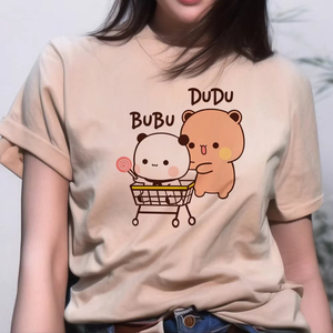 Bubu And Dudu Fashion 2026 Casual T shirt Female Designer <b>Top</b> Female Street Clothing Breathable Jersey Fit Short Sleeve - Product Image 5