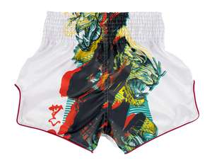 Pantalones Cortos de Muay Thai para Hombre, Bordados, Cintura Elástica, para Entrenamiento, Gimnasio, Kickboxing, Ligeros, Coloridos, Top de Muay Thai - Product Image 1