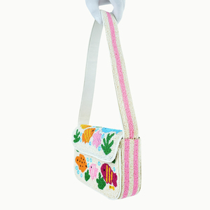 Bolso de Hombro con Cierre Magnético y Diseño de Peces Coloridos y Arrecifes de Coral, Bolsos de Playa para Mujer - Product Image 2