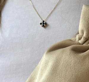 <b>Blue</b> Pendant <b>Necklace</b> IGI Certified Solid Gold Round Cut Simulated Gemstone 14k Lab Grown Accent Wholesale price Manufacture - Product Image 1