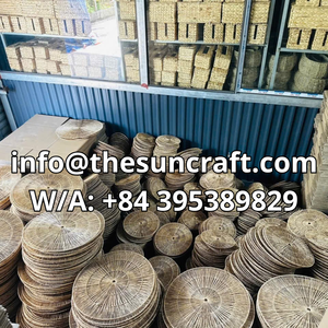 Sun-Dried Seagrass <b>Table</b> <b>Mats</b> <b>Round</b> Woven Straw Placemats Natural Wicker Chargers for Authentic Organic Feel - Product Image 3