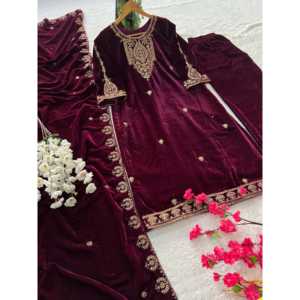 Ensemble de costume haut-bas et dupatta pour femmes, idéal pour les fêtes - Product Image 3