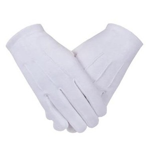 Gants maçonniques en coton de la plus haute qualité, prix d'usine en gros, pour les quatre saisons, accessoires maçonniques. - Product Image 1