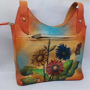 Grands sacs à main dames en cuir véritable motif d'impression vintage sac à main mode pour femmes sacs de créateurs pour femmes - Product Image 5