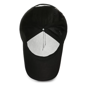 Patch House <b>Black</b> 6-Panel <b>Baseball</b> <b>Cap</b> Adjustable Unisex Solid Color Cotton Twill Casual Hat for Adults - Product Image 2