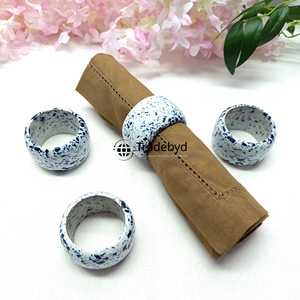 Anneau de serviette de table en résine fait main, écologique, durable, luxueux, décoratif, pour la mise en place de la table à manger, accessoires d'hôtel par Tradebyd - Product Image 1