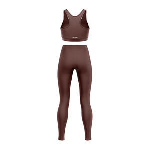 Conjunto Deportivo de Yoga para Mujer ZT Sportswear, Top Corto con Cuello Cuadrado y Relleno, Pantalones de Cintura Media, Spandex/Nylon Transpirable de Secado Rápido - Product Image 4