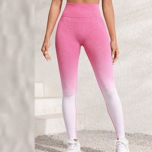 Vêtements de fitness pour femmes avec logo personnalisé, pantalon de yoga compressif à taille haute, leggings pour femmes à taille élastique - Product Image 1