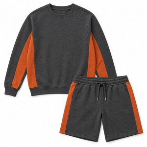 Conjunto de Sudadera y Pantalones Cortos de Algodón para Hombre, Chándal Informal de Dos Piezas, Sudadera con Capucha y Pantalones Cortos, Ropa Deportiva de Verano - Product Image 1