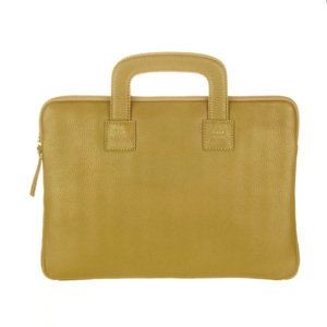 Genuine Leather Durable Laptop <b>Bag</b> Large Capacity Business Briefcase Padded <b>Computer</b> Compartment Zipper Closure Shoulder Strap - Product Image 2