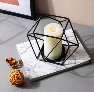 Porte-bougie en fil de fer noir fait main, style vintage, écologique, résistant à la chaleur, durable, décoration d'intérieur - Product Image 3