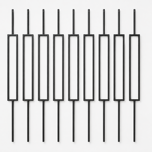 Balustre rectangulaire en fer doré, poteau de rampe d'escalier moderne en métal pour balcon, terrasse, clôture, main courante, design décoratif - Product Image 1