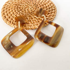 Último diseño 100% pendientes de cuerno de búfalo Natural joyería de cuerno de buena calidad para boda de mujer de Falak World Export - Product Image 4