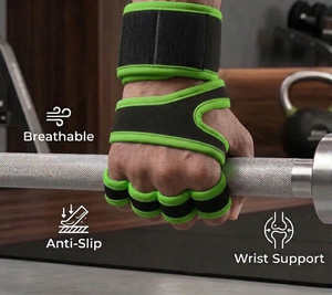 CLOVIX SPORTS Heavyweight Gym Grip Pads Breathable Lifting <b>Gloves</b> Non Slip Palm Protection For Bodybuilding Training - Product Image 6