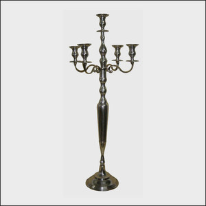 Bridal <b>Table</b> Crystal 5 Arm Candle Holder Premium Wedding Candelabra for Luxury Event Styling - Product Image 2