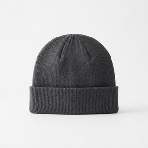 Bonnet d'hiver en acrylique de haute qualité, style décontracté, avec revers, tricoté, vente en gros OEM - Product Image 4