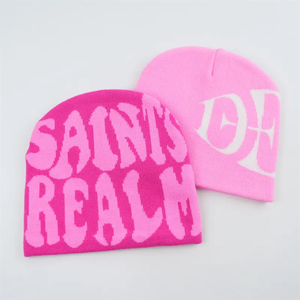Bonnet Jacquard Style Urbain avec Broderie Lettres ou Logo – Unisexe Adulte Hiver 56-58CM – Casquette Décontractée - Product Image 2