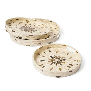 Artisan Made Mother of Pearl Inlay <b>Tray</b> Eco Friendly Decorative Platter for Sustainable <b>Kitchen</b> Storage - Product Image 2