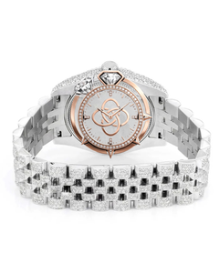 Reloj de Lujo con Diamantes Moissanite, Personalizable con Logotipo OEM ODM, para Hombre, con Incrustaciones Completas de Piedras VVS, Correa de Acero Inoxidable - Product Image 5