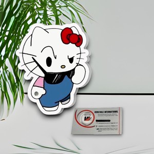 Adorables Placas Magnéticas Acrílicas Reutilizables y Ecológicas de Hello Kitty Enojada con Diseño de Flor de Diamante para Extensiones de Pestañas, Herramienta de Belleza - Product Image 3