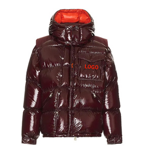 Veste d'hiver pour homme en duvet, avec manches amovibles, design matelassé zippé, vente en gros OEM - Product Image 1
