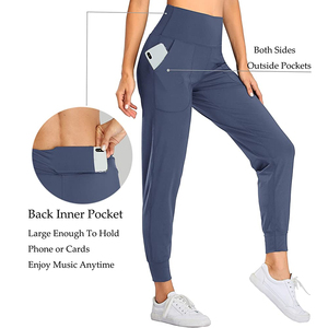Pantalon cargo ample en molleton pour femme, taille haute, coupe décontractée, avec logo en silicone et bande latérale, idéal pour l'été - Product Image 5