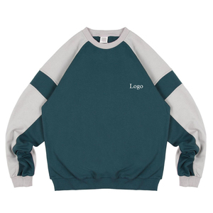 เสื้อสเวตเชิ้ตคอกลมแขนยาวผ้าคอตตอนเทอร์รี่คุณภาพดี 100% บุซับใน ปักโลโก้ตามสั่ง สีตัดต่อ สำหรับผู้ชาย - Product Image 4