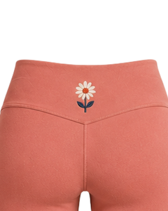 Manufacturer Custom Dusty Coral Women <b>Flared</b> Yoga Set Embroidered Sports Bra And High Waist Bell Bottom <b>Leggings</b> Fitness Wear - Product Image 4