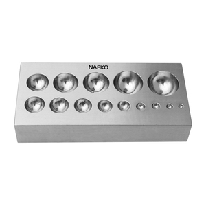 Grand bloc de repoinçonnage plat à 14 trous, outil de formage de briques rectangulaires, bloc de repoinçonnage carré pour la fabrication de bijoux - Product Image 1