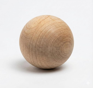 25mm Natural Wood Beads Half-hole Beads Products DIY Accessories Wooden Wall Signs - Product Image 1